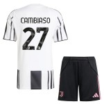 Günstige Fußballtrikots Juventus Cambiaso 27 Kinder Heimtrikot 2025-26 Kurzarm